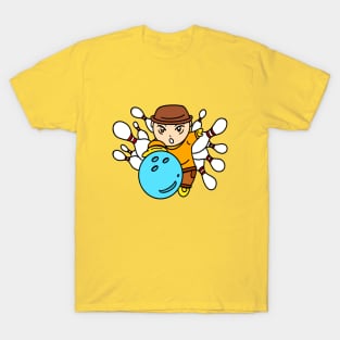 Cartoon kid bowling T-Shirt